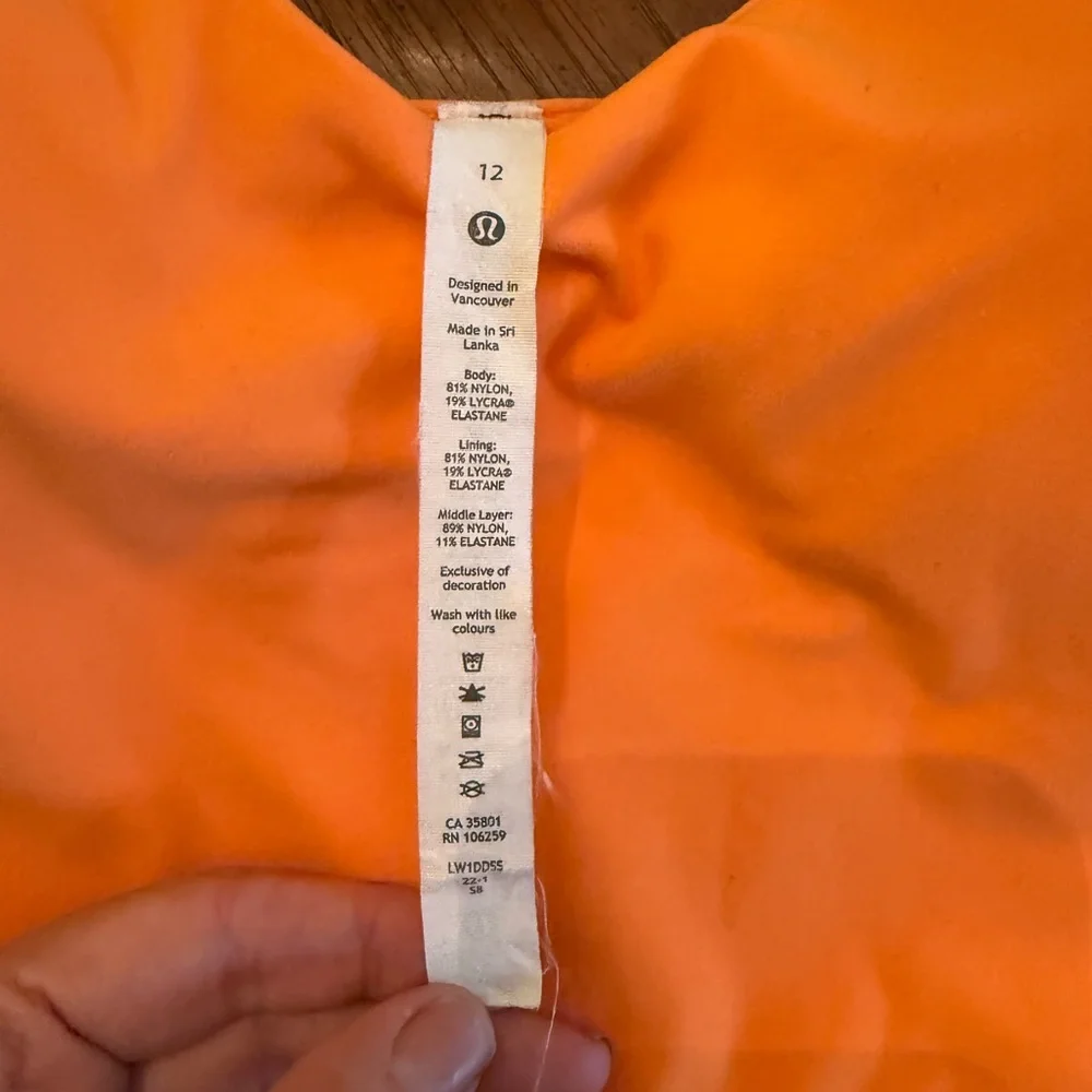Lululemon Athletica Bright Orange Top - Picture 4 of 7